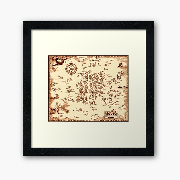 Earthsea Map Framed Art Print