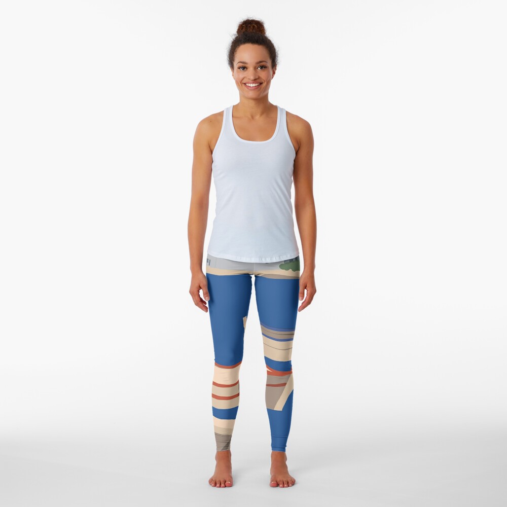 High-Waist Airlift Legging - Marathon Print - Rosewater Marathon