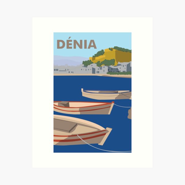 Denia, Spain Travel Poster Art Print