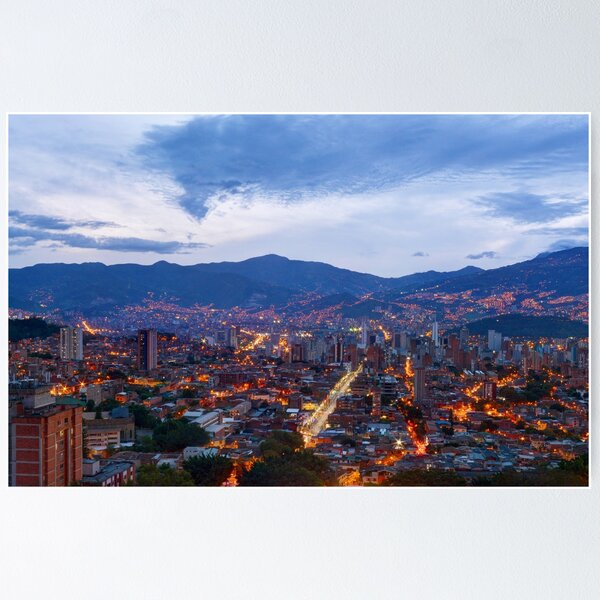 Item preview, Medellin Downtown at Sunset designed and sold by JoelDuncanPhoto.