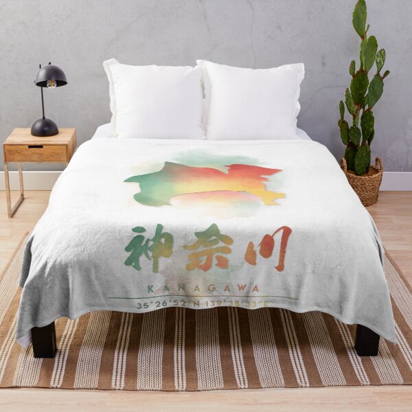 Item preview, Kanagawa, Japan Watercolor Map Art designed and sold by Takeda-art.