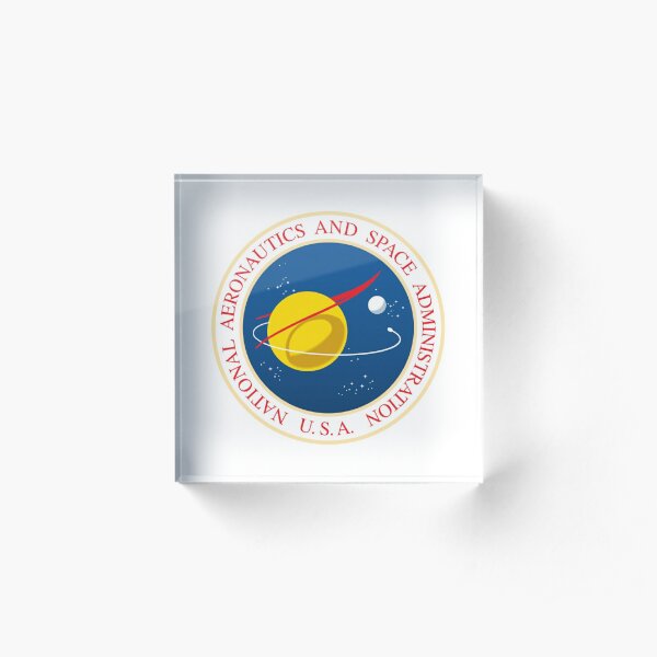 #Official #NASA #Seal USA National Aeronautics and #Space Administration Acrylic Block