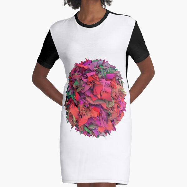 3d textures Graphic T-Shirt Dress