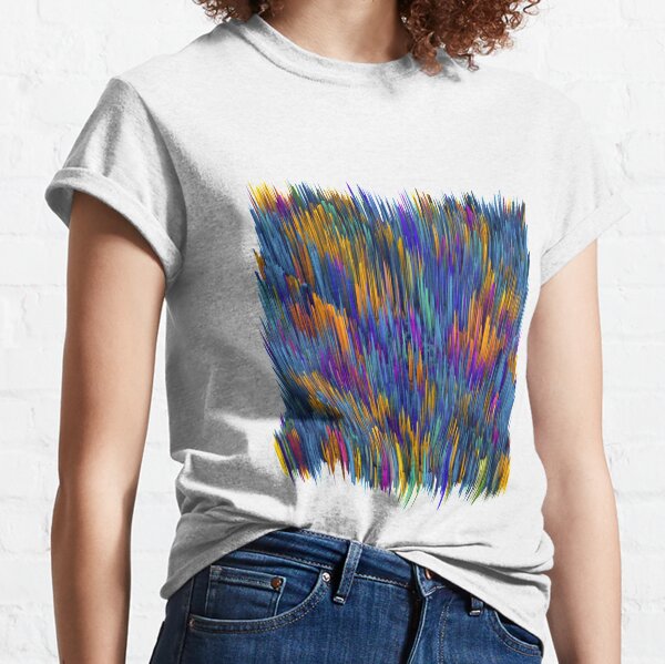 3D Textures - Random Abstract Rainbow Colorful Geometric Background 3D #3D #Textures # Random #Abstract #Rainbow #Colorful #Geometric #Background Classic T-Shirt