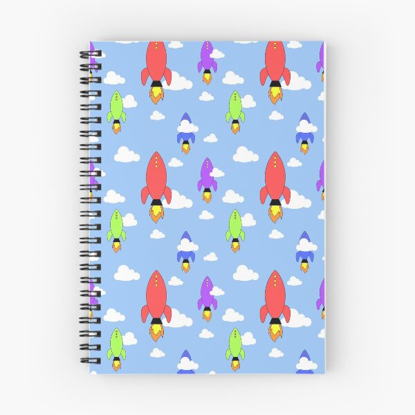 Item preview, Cartoon rockets and clouds pattern designed and sold by mrhighsky.