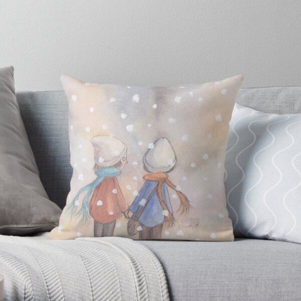 White future Throw Pillow