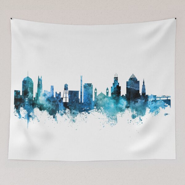 Item preview, Durham North Carolina Skyline designed and sold by ArtPrints.