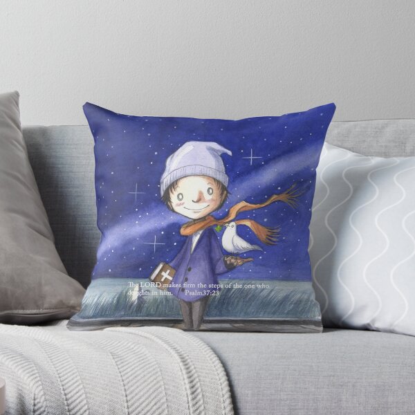 Waits for stardust Throw Pillow