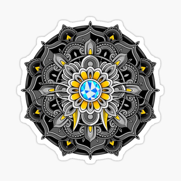Sacred Lion Mandala Sticker