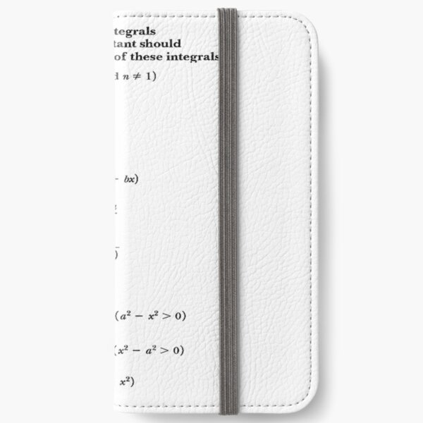 Some Indefinite Integrals iPhone Wallet