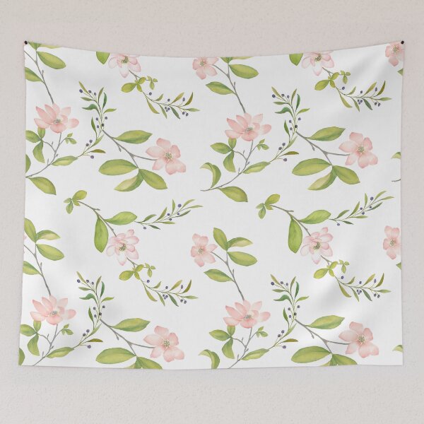 Item preview, Botanical Blush Pink Magnolia on White designed and sold by Laura J Sapko.
