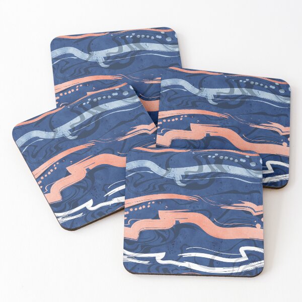 Item preview,  Abstract dragon fire water reflexions // blue and coral designed and sold by SelmaCardoso.