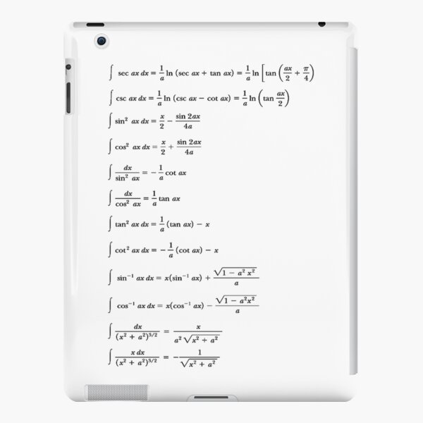 Some #Indefinite #Integrals #Math Mathematics #Calculus Integral sin cos tan iPad Snap Case