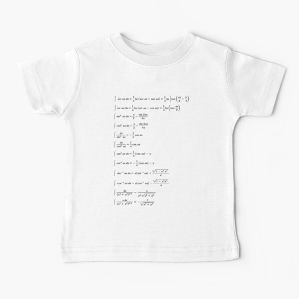 Some #Indefinite #Integrals #Math Mathematics #Calculus Integral sin cos tan Baby T-Shirt