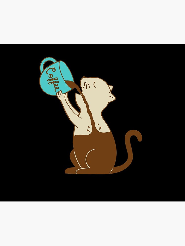 Cat full of coffee by coffeeman