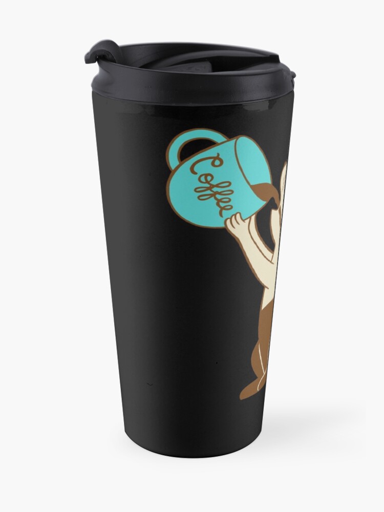 Alternate view of Cat full of coffee Travel Mug