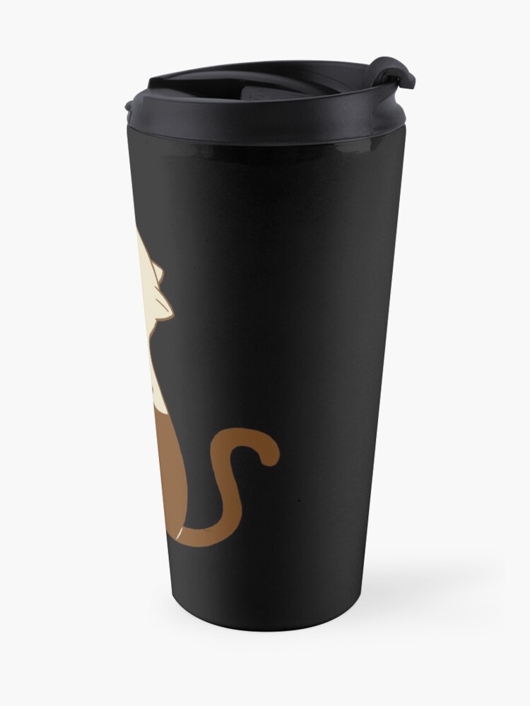 Alternate view of Cat full of coffee Travel Mug