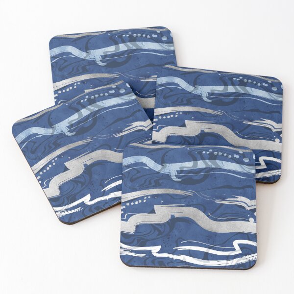Item preview, Abstract dragon fire water reflexions // blue and silver designed and sold by SelmaCardoso.