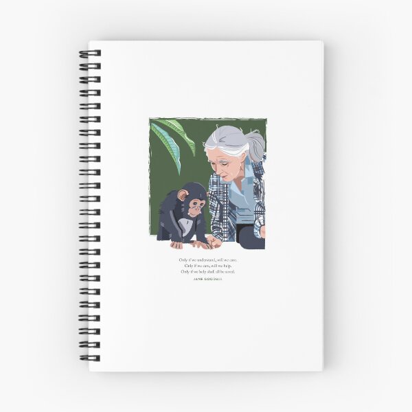 Item preview, Jane Goodall and Chimpanzee - Understand, Care, Help. designed and sold by olivegraphics.