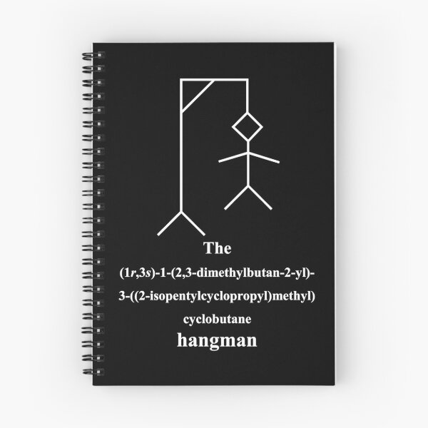 Artikelvorschau, lustiges Galgenmännchen - hangman - Chemie - IUPAC - white entworfen und verkauft von Marcel Wirth.