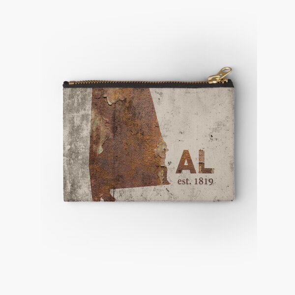 Item preview, Alabama Rusty Cement Wall State Map Outline Founded Date Series designed and sold by map-lover.