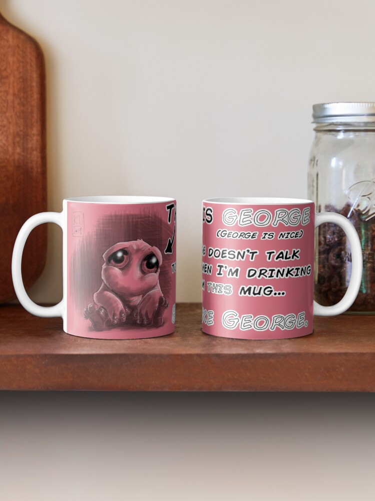 Thumbnail 2 of 6, Coffee Mug, 'Be like George" (Pink) designed and sold by Kmadden2004.