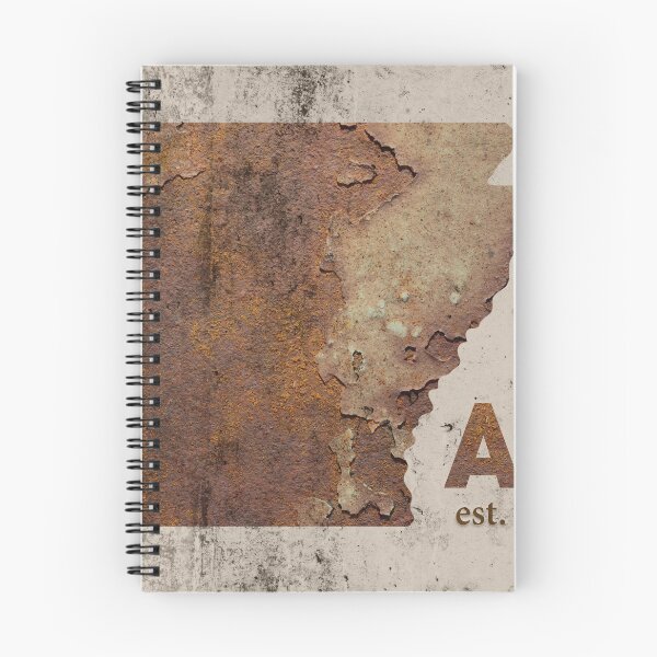 Item preview, Arkansas Rusty Cement Wall State Map Outline Founded Date Series designed and sold by map-lover.