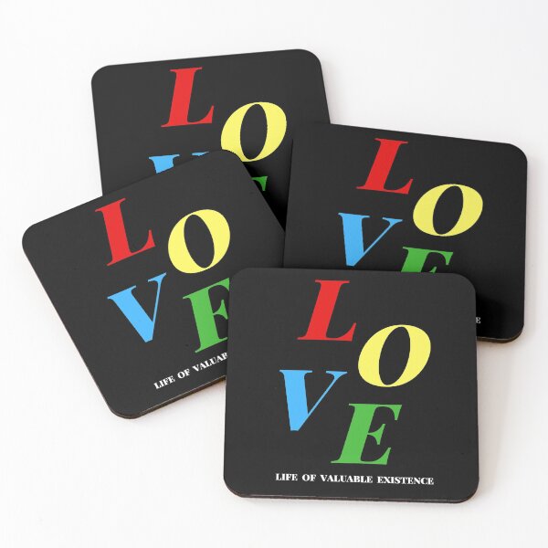 Item preview, LOVE - Life Of Valuable Existence - Black designed and sold by 4wordsmovement.
