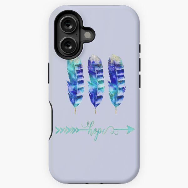 Blue Hope Feather iPhone Tough Case