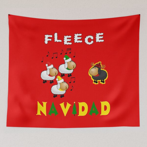 Item preview, Fleece Navidad Festive Choir - Black Sheep Glow Joy designed and sold by 4wordsmovement.