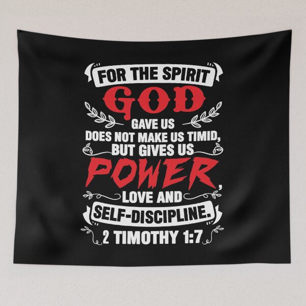 Item preview, 2 Timothy 1:7 Power Love and Self Discipline designed and sold by plushism.