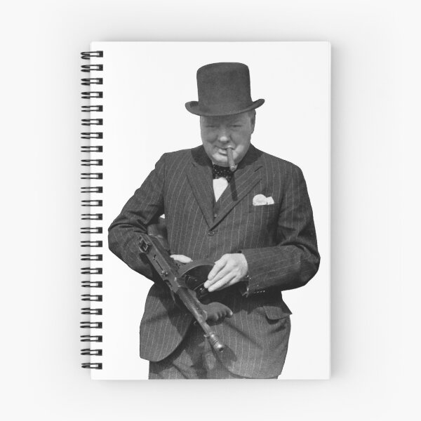 Item preview, Winston Churchill holding a "Tommy" Gun designed and sold by BERGULATOR.