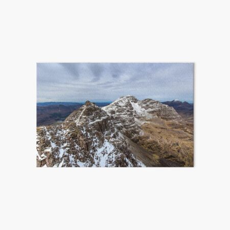 Spring Snow - Am Fasarinen, Liathach Art Board Print