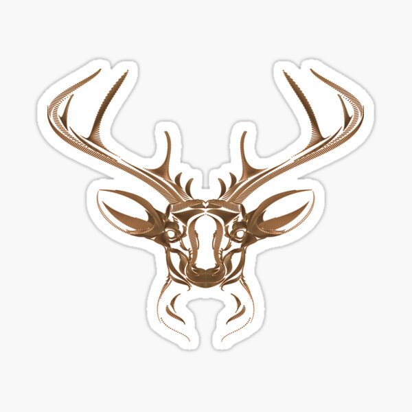 Item preview, Art Deco The Dreamer`s Deer Geometric Retro Vintage designed and sold by 108dragons.