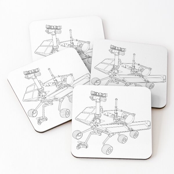 Item preview, Opportunity & Spirit Mars Rover Line Drawing designed and sold by BERGULATOR.