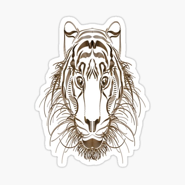 Item preview, Art Deco The Dreamer`s Tiger Geometric Retro Vintage designed and sold by 108dragons.