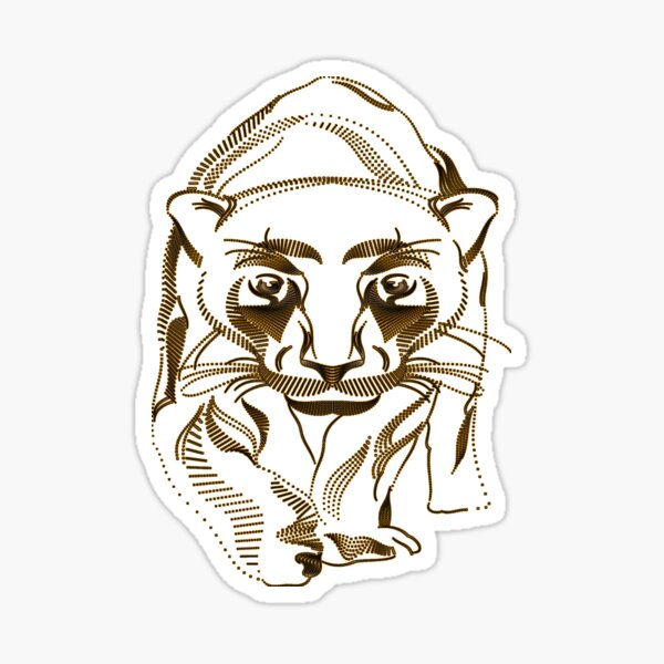 Item preview, Art Deco The Dreamer`s Stalking Panther Geometric Retro Vintage designed and sold by 108dragons.