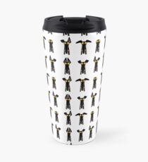 Greyhound semaphore: White Travel Mug