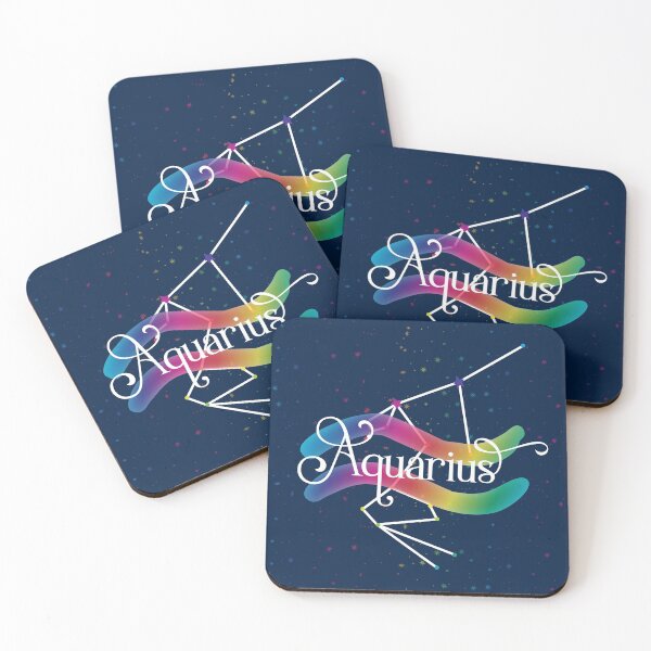 Item preview, Aquarius Zodiac Constellation Rainbow designed and sold by WickedRefined - Nicole Demereckis.