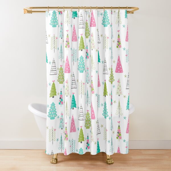 Item preview, Swedish Minimalist Christmas Trees Pattern - Modern Pink and Blue designed and sold by WickedRefined - Nicole Demereckis.