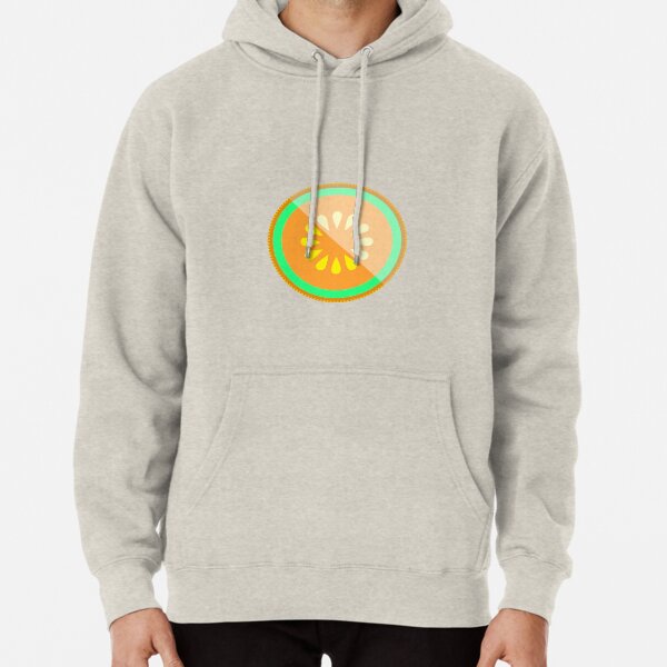 Cantaloupe Melon Halved Pullover Hoodie