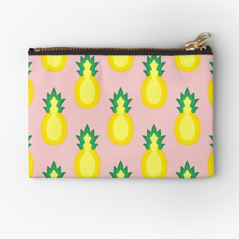 Pineapple Fruit Halved Zipper Pouch