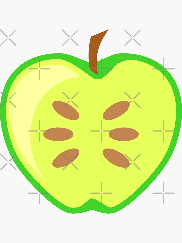 Green Apple Fruit Halved by THPStock