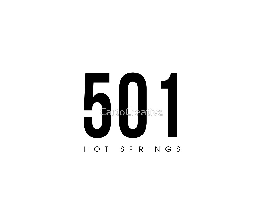 "Hot Springs, AR 501 Area Code" by CartoCreative Redbubble