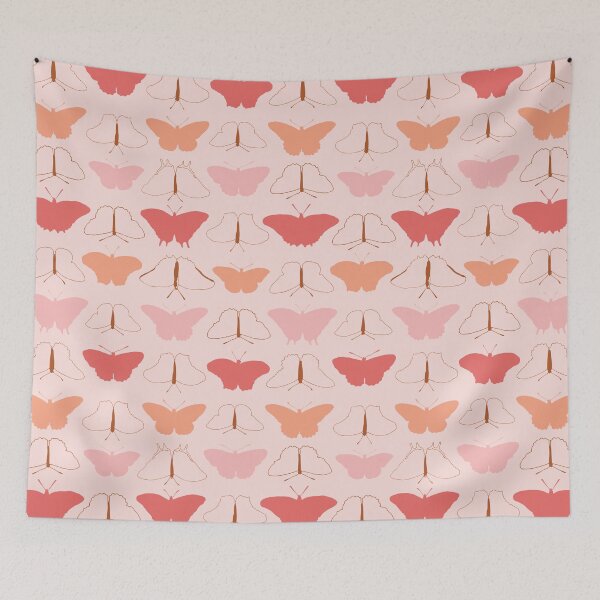 Item preview, Tender pink collection of butterflies spring pattern designed and sold by AgusCami.