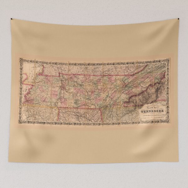 Item preview, Colton's map of the State of Tennessee (1876) designed and sold by allhistory.
