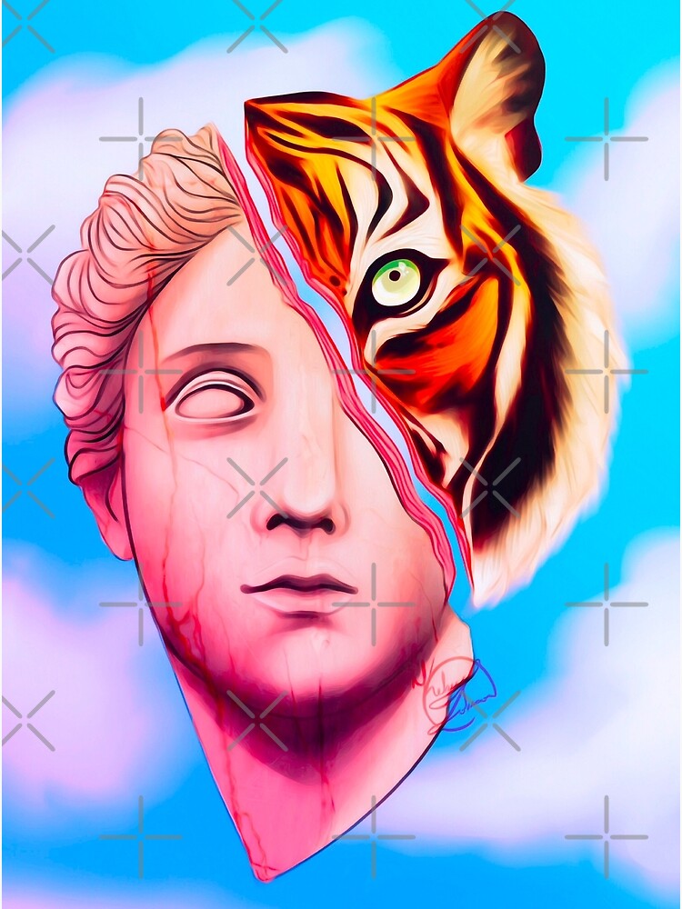 "Aesthetic Tiger" Art Print by kelseydjpaint Redbubble