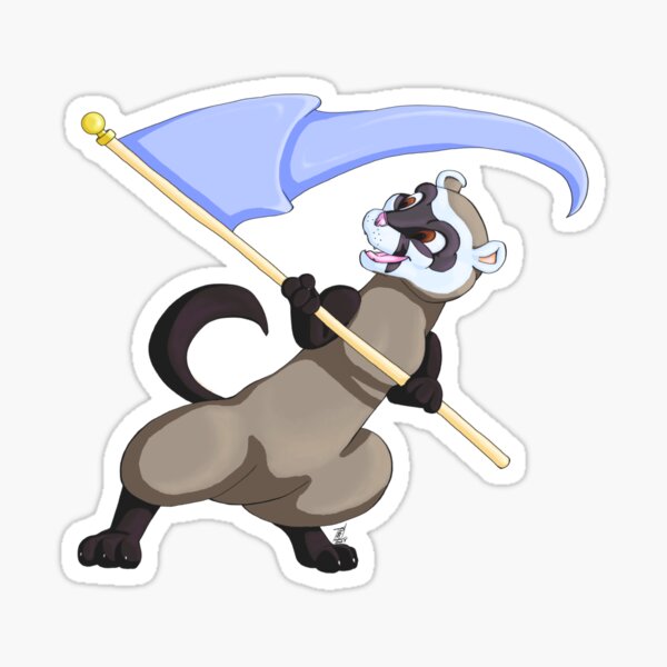 Flag Ferret Sticker