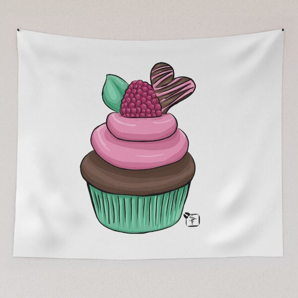 Item preview, Raspberry Cupcake designed and sold by SonneFaunArt.