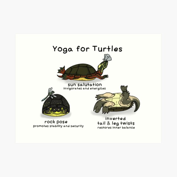 Yoga for turtles Art Print